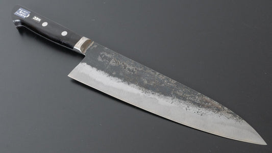 Morihei Hisamoto Kurouchi Wit #1 Gyuto 210 mm Pakka-handvat