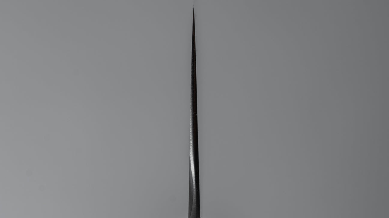 Hitohira Ashi Zweeds roestvrij Gyuto 210 mm ebbenhouten handvat