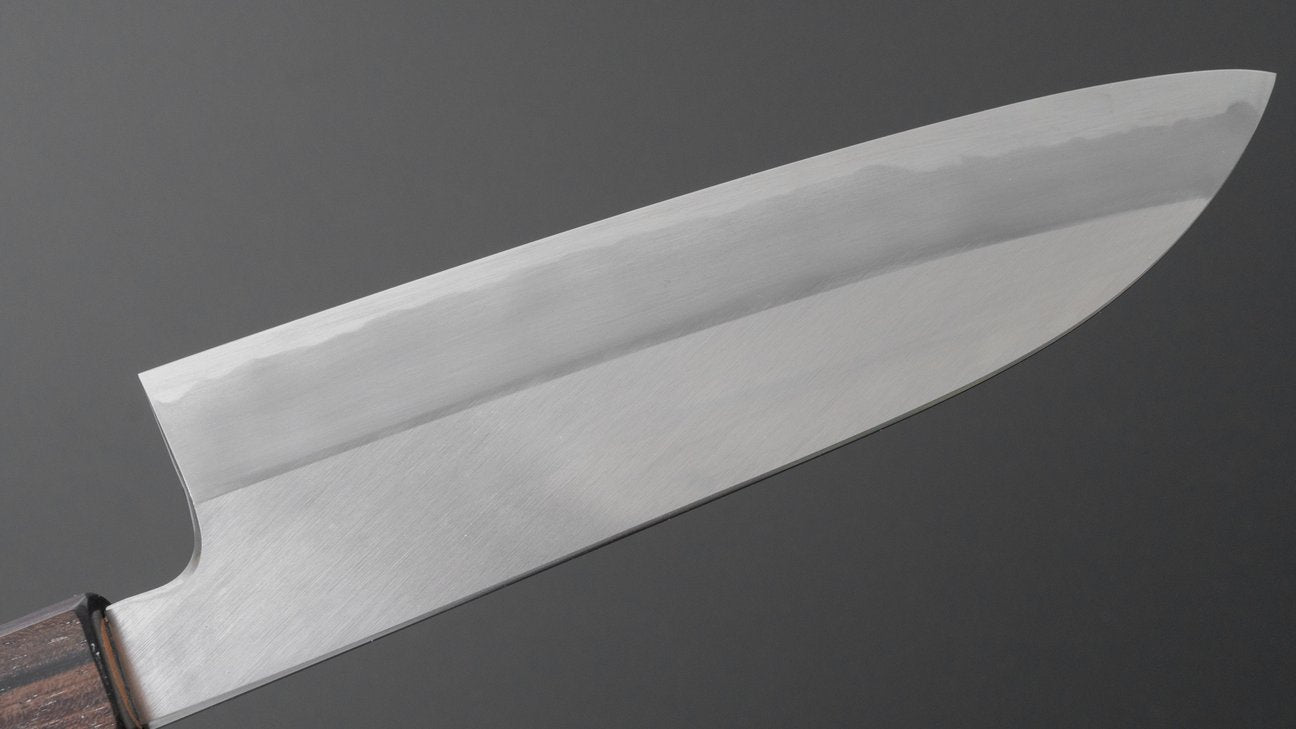 Hitohira Kikuchiyo Kyuzo White #2 Migaki Santoku 180mm Cherry Wood Handle