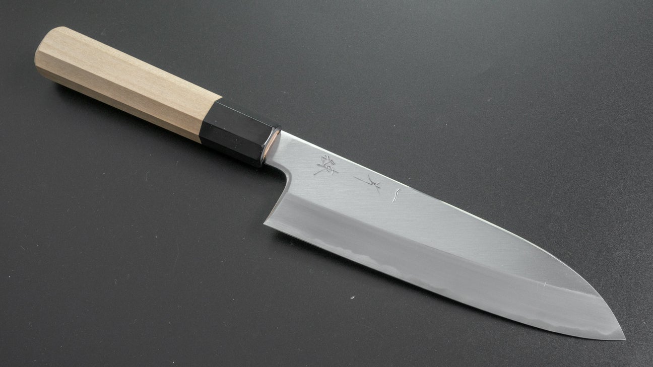 Hitohira Kikuchiyo Ren Blue #2 Santoku 180mm Ho Wood Handle