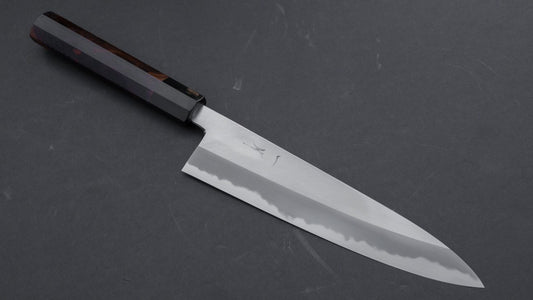 Hitohira Tanaka Kyuzo Blue #1 Migaki Gyuto 210mm Ziricote Handle