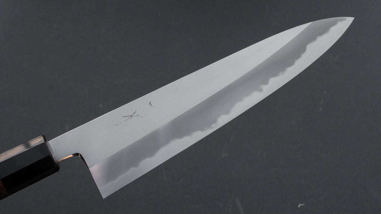 Hitohira Tanaka Kyuzo Blue #1 Migaki Gyuto 210mm Ziricote Handle