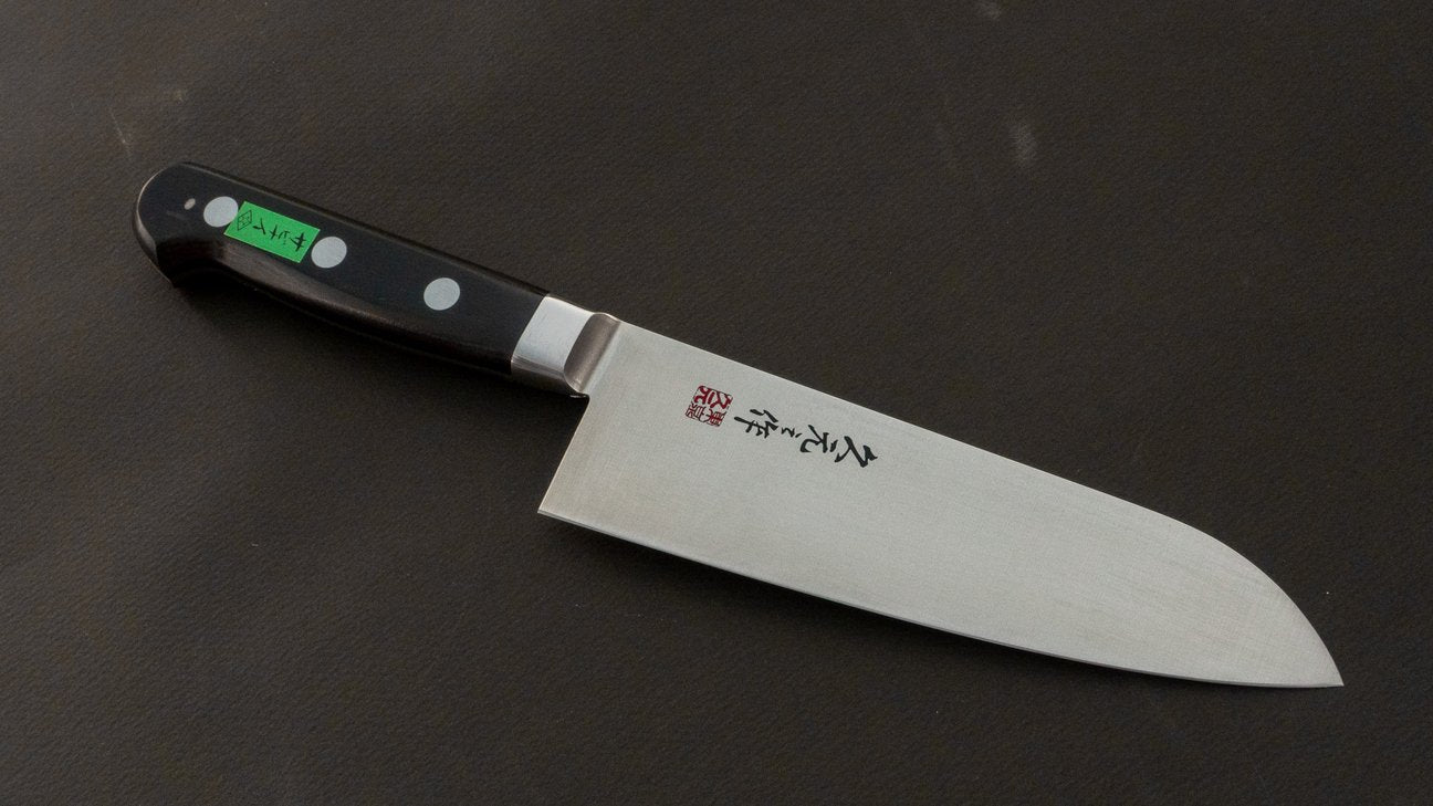 Morihei Hisamoto INOX Santoku 165mm Pakka Handle