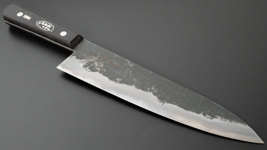 Morihei Hisamoto Kurouchi Wit #1 Gyuto 240 mm Pakka-handvat (geen bolster/fijne afwerking)