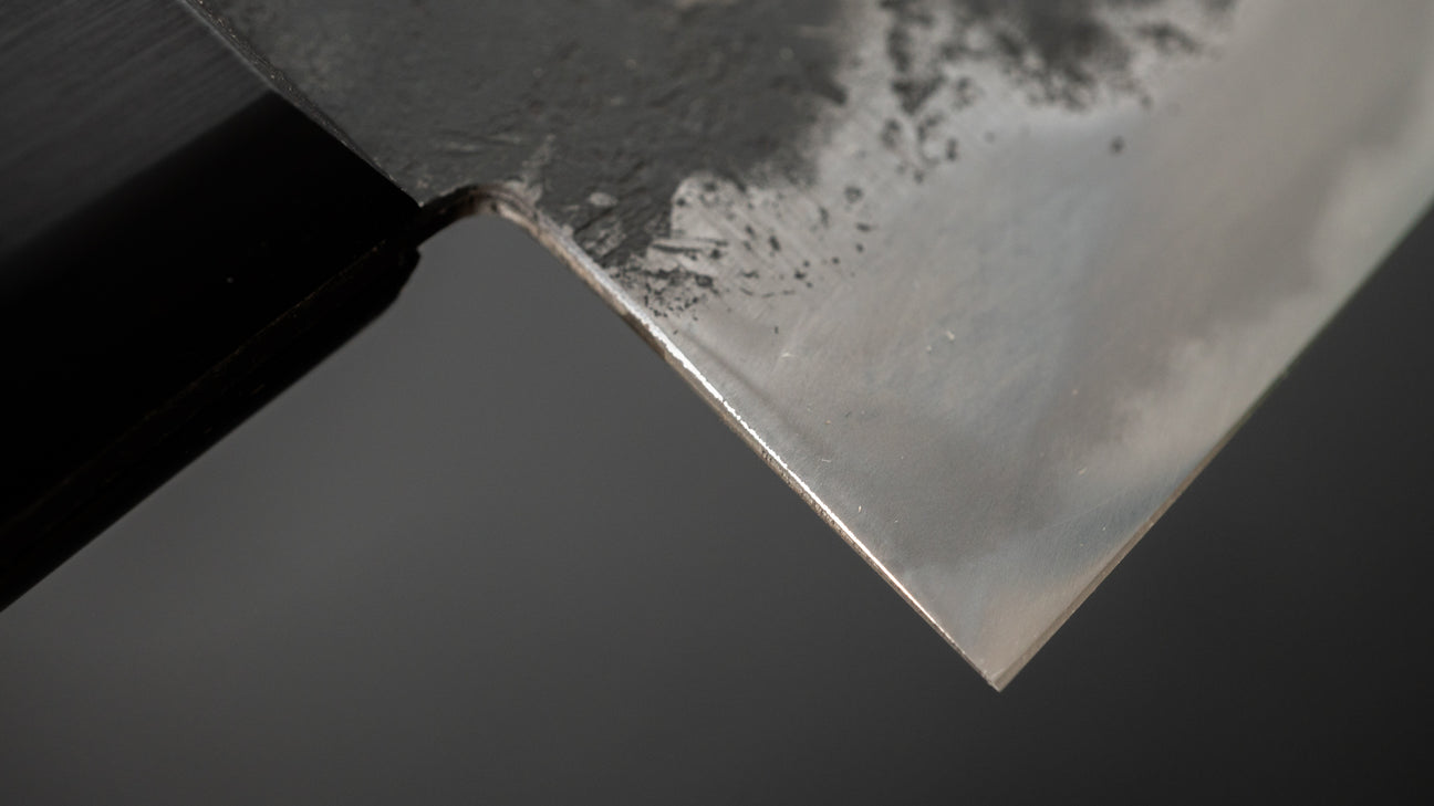 Morihei Hisamoto Kurouchi White #1 Gyuto 240mm Pakka Handle (No Bolster/ Fine Finish)