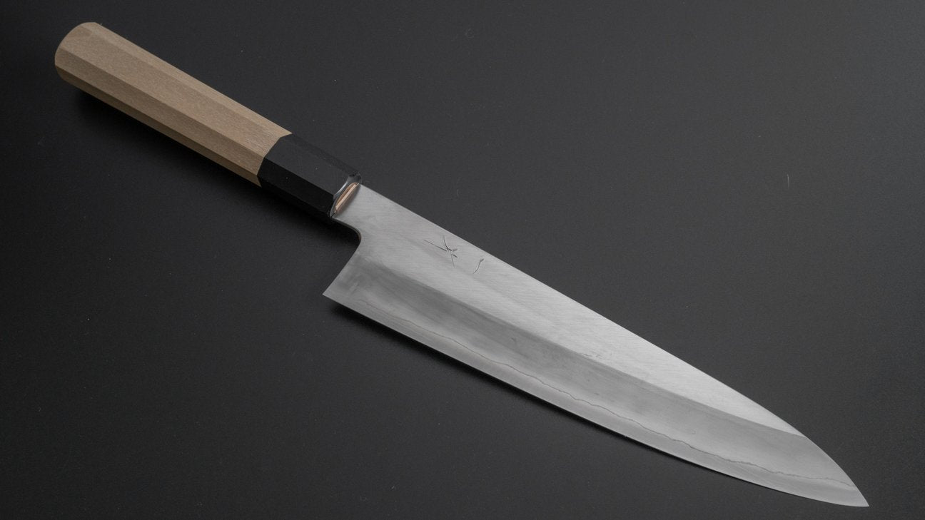 Hitohira Kikuchiyo Kyuzo Silver #3 Migaki Gyuto 210mm Ho Wood Handle