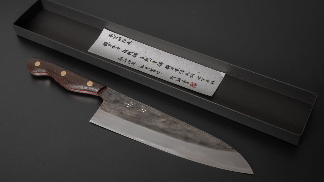 Jiro Tsuchime Yo Gyuto 225 mm Tagayasan-handvat (#349)