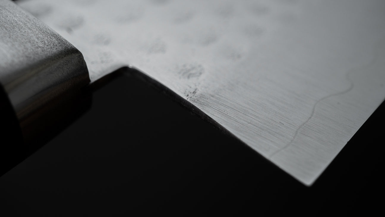 Hitohira NM Tsuchime 170mm Santoku  Imitation Mahogany Handle