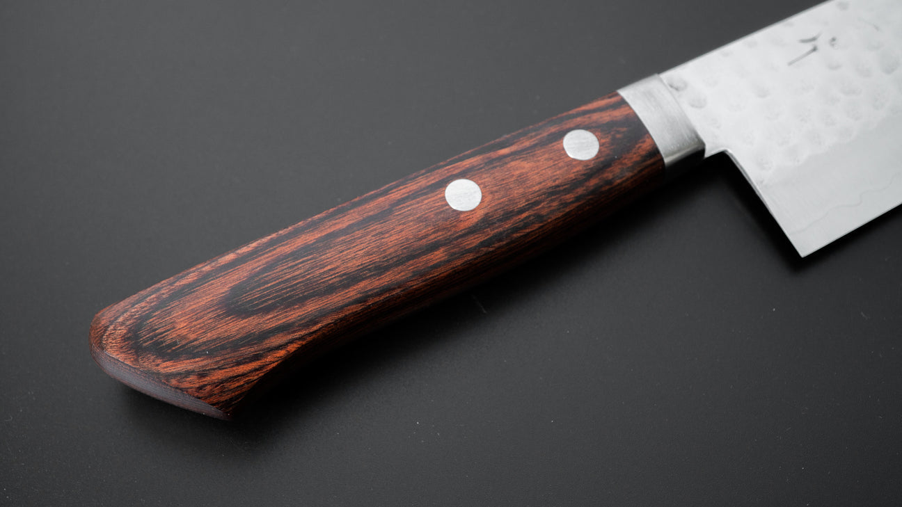 Hitohira NM Tsuchime 170mm Santoku  Imitation Mahogany Handle