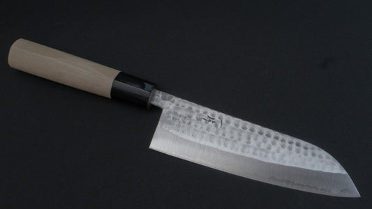 Hitohira NM Tsuchime Santoku 165mm Ho Wood Handle