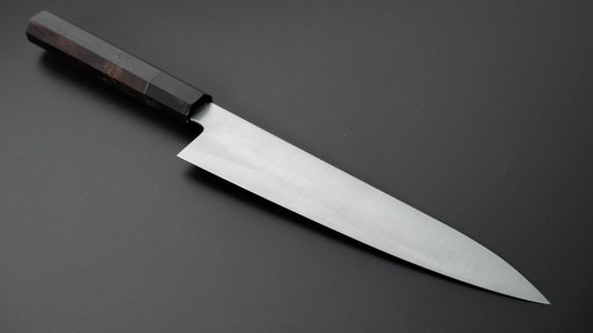Hitohira Ashi Wit #2 Gyuto 210 mm ebbenhouten handvat