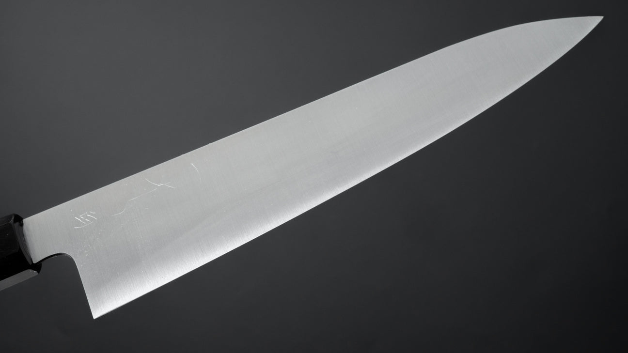 Hitohira Ashi Wit #2 Gyuto 210 mm ebbenhouten handvat