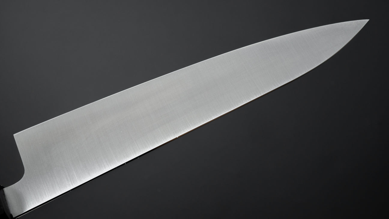 Hitohira Ashi Wit #2 Gyuto 210 mm ebbenhouten handvat