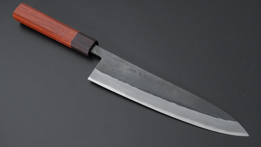 Hitohira TD Blue #2 Stainless Clad Kurouchi Gyuto 210mm Padauk Handle