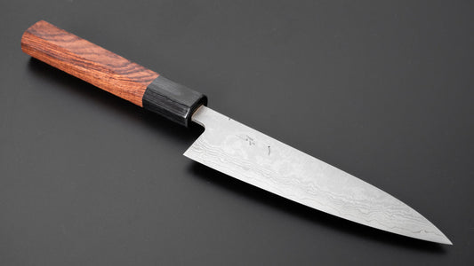 Hitohira Setsu Forged VG-10 Damascus Petty 140mm Jutan Handle