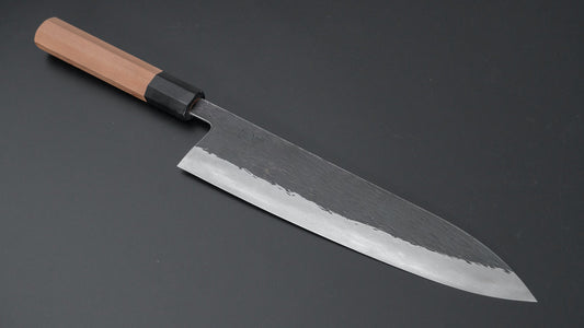 Isamitsu White #1 Stainless Clad Kurouchi Gyuto 240mm Yakusugi Cedar Handle