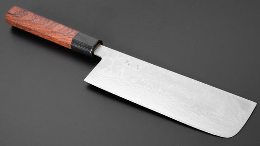 Hitohira Setsu Forged VG-10 Damascus Nakiri 165mm Jutan Handle