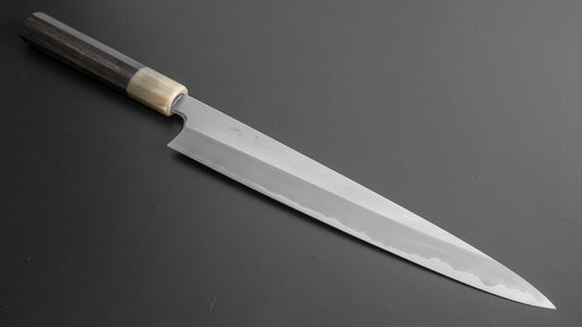 Hitohira Togashi Wit #1 Roestvrij bekleed Sujihiki 270 mm Taihei ebbenhouten handvat