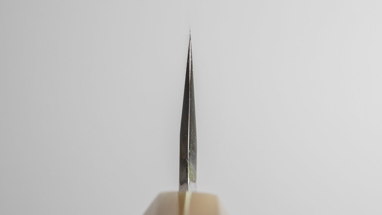 Hitohira Togashi Wit #1 Roestvrij bekleed Sujihiki 270 mm Taihei ebbenhouten handvat