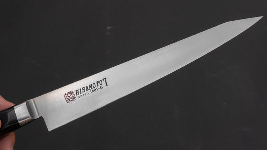 Morihei Hisamoto INOX Sujihiki 240mm Pakka Handle