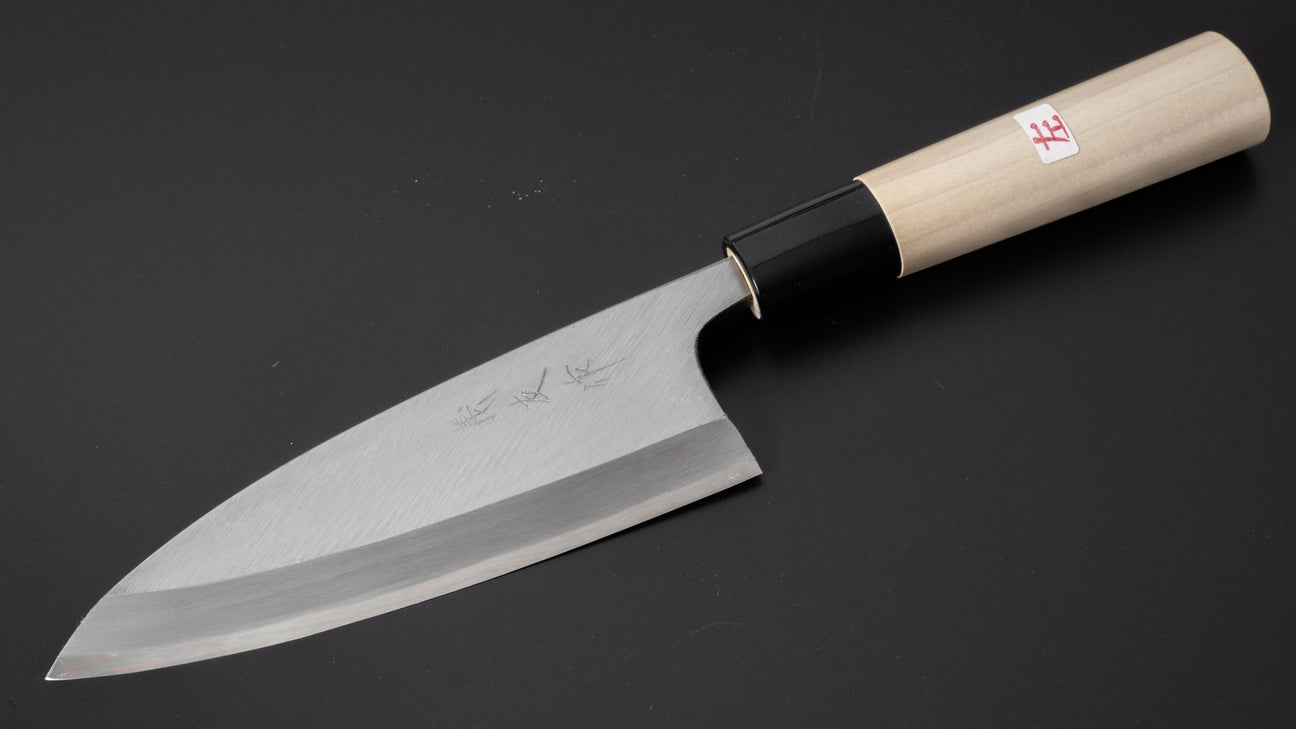 Morihei Yoshitomo Left-Handed Deba 135mm Poplar Handle