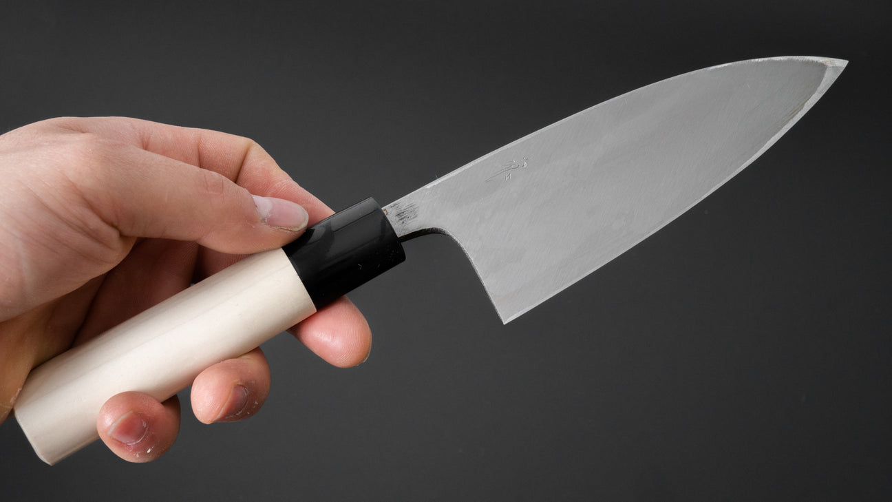 Morihei Yoshitomo Left-Handed Deba 135mm Poplar Handle