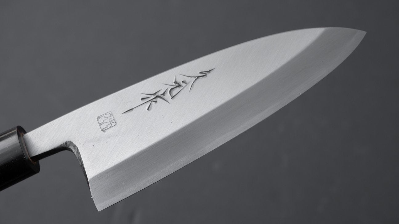 Morihei Hisamoto Vintage White Steel Deba 120mm Ho Wood Handle