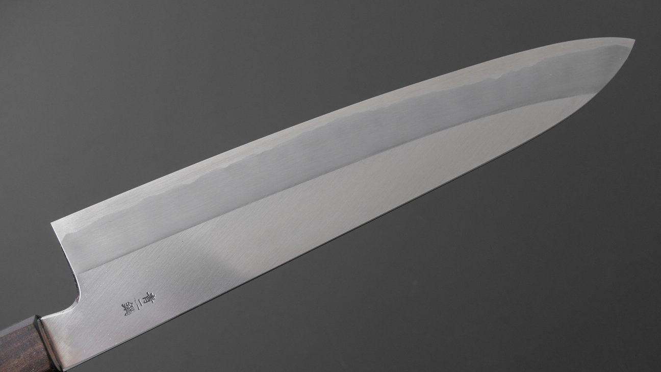 Hitohira Kikuchiyo Kyuzo Blue #2 Migaki Gyuto 240mm Cherry Wood Handle