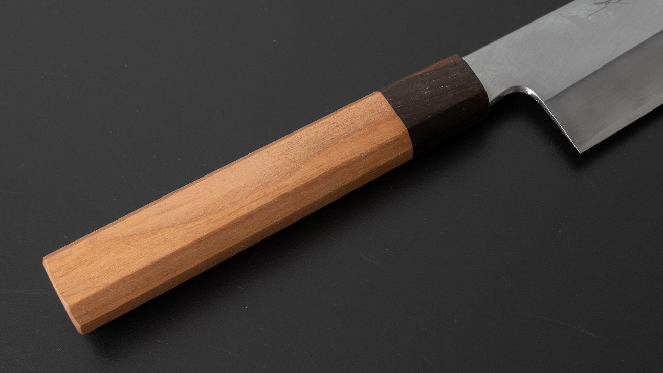 Hitohira Kikuchiyo Kyuzo Blue #2 Migaki Gyuto 240mm Cherry Wood Handle