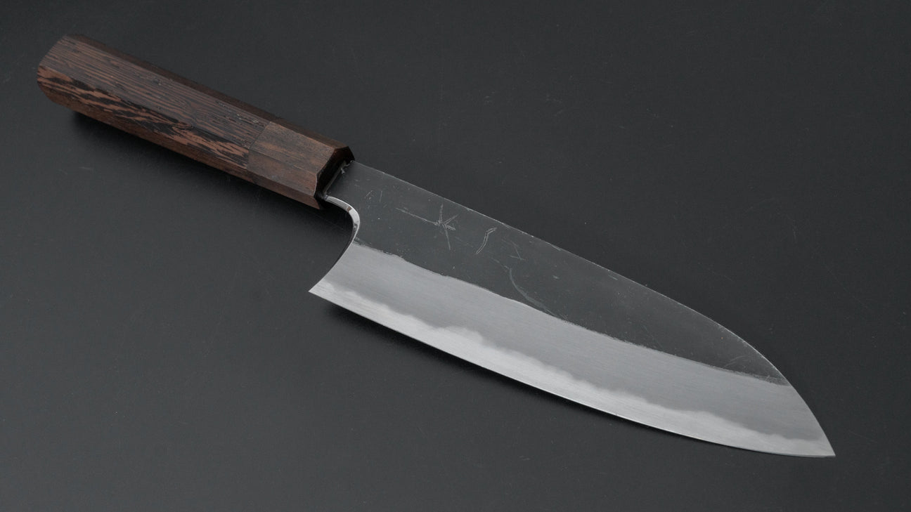 Hitohira Togashi Wit #2 Kurouchi Santoku Tagayasan-handvat