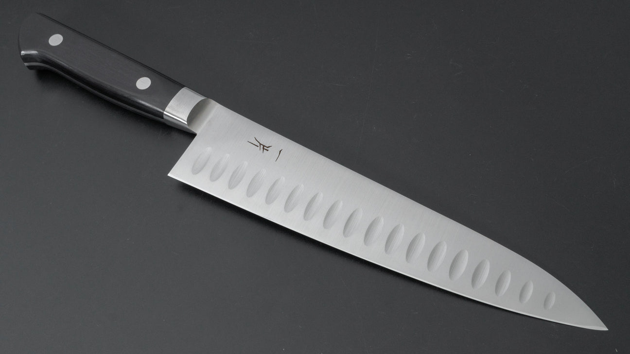 Hitohira FJ VG-1 Gyuto 210mm Pakka Handle (Dimpled edge)