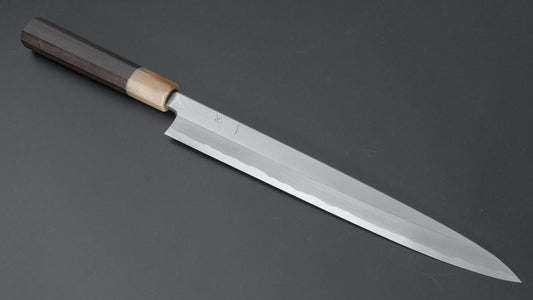 Hitohira Tanaka Mosuke Blue #1 Yanagiba 270 mm ebbenhouten handvat (Saya)