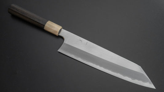 Hitohira Togashi Wit #1 Roestvrij bekleed Kiritsuke Gyuto 240 mm Taihei ebbenhouten handvat
