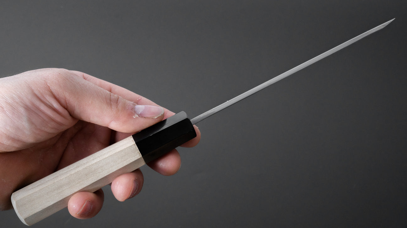 Hitohira Kikuchiyo Manzo Blue #2 Kaisaki 135 mm Ho houten handvat (Saya)