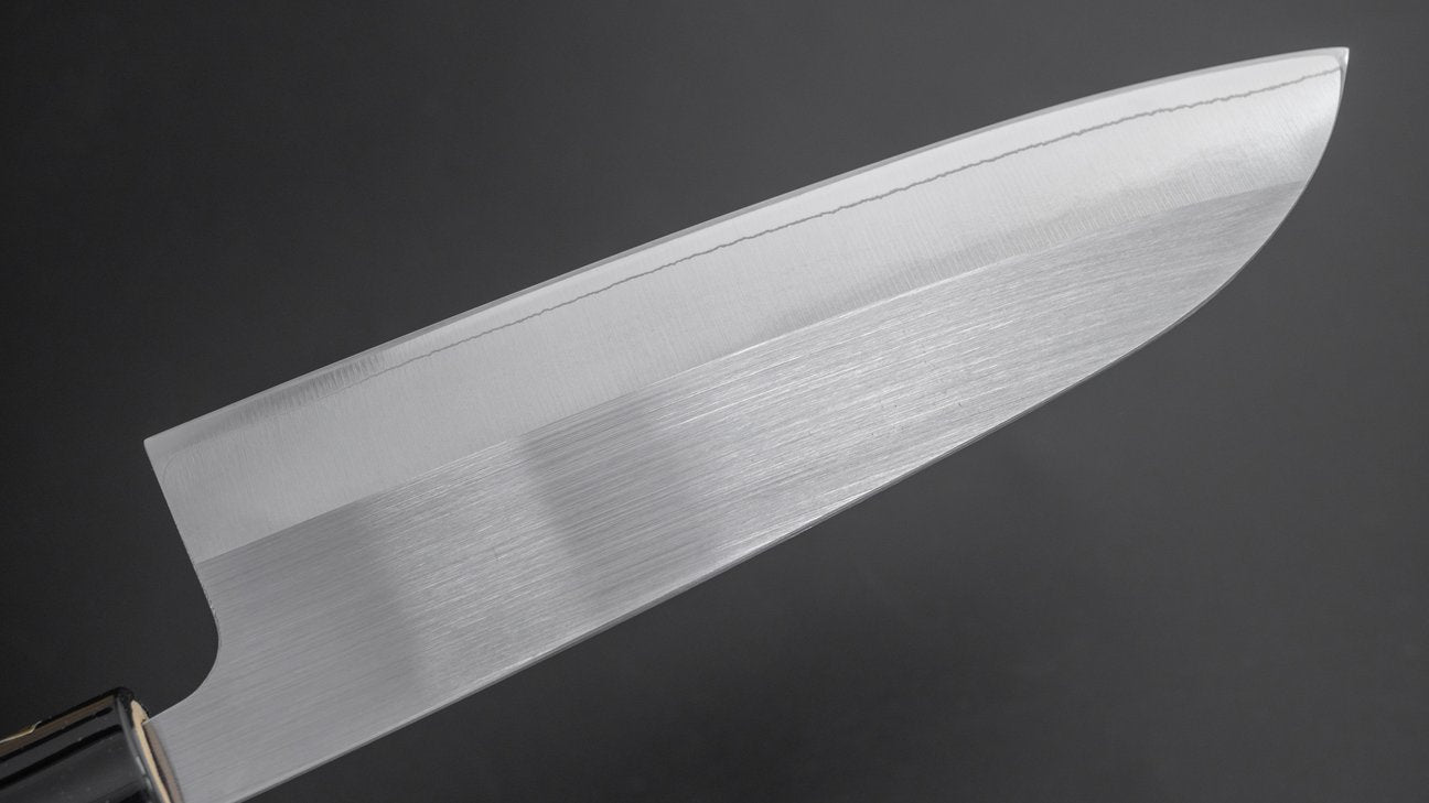 Morihei Kiyomitsu PM Steel Santoku 165mm Ho Wood Handle