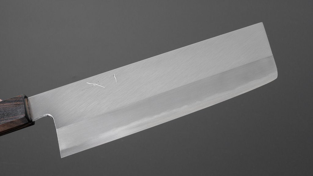 Hitohira Kikuchiyo Kyuzo White #2 Migaki Nakiri 180mm Cherry Wood Handle