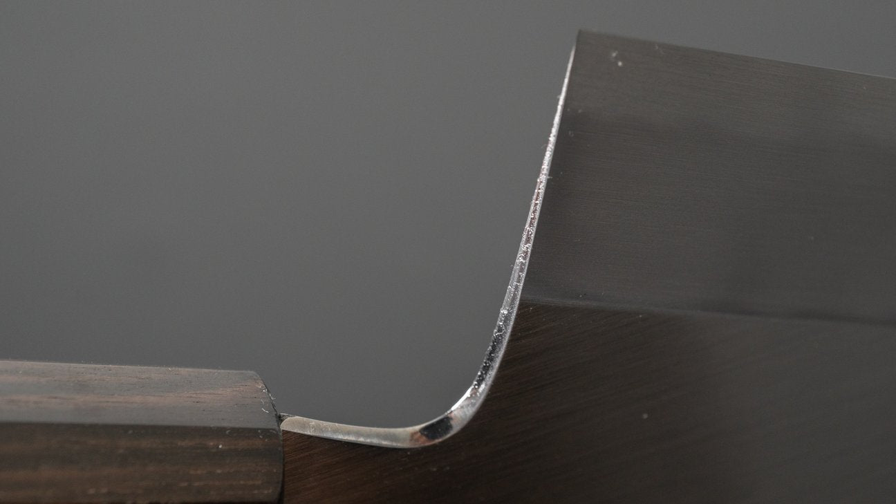 Hitohira Kikuchiyo Kyuzo White #2 Migaki Nakiri 180mm Cherry Wood Handle