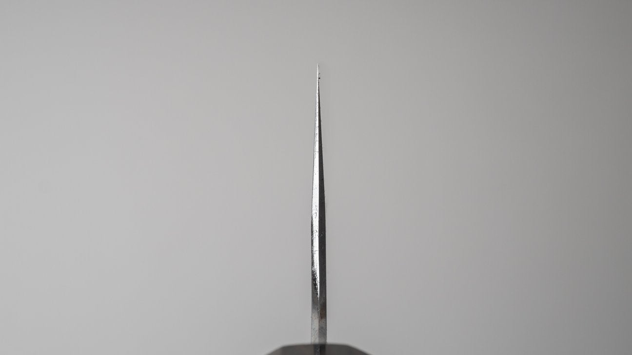 Hitohira Kikuchiyo Kyuzo White #2 Migaki Nakiri 180mm Cherry Wood Handle