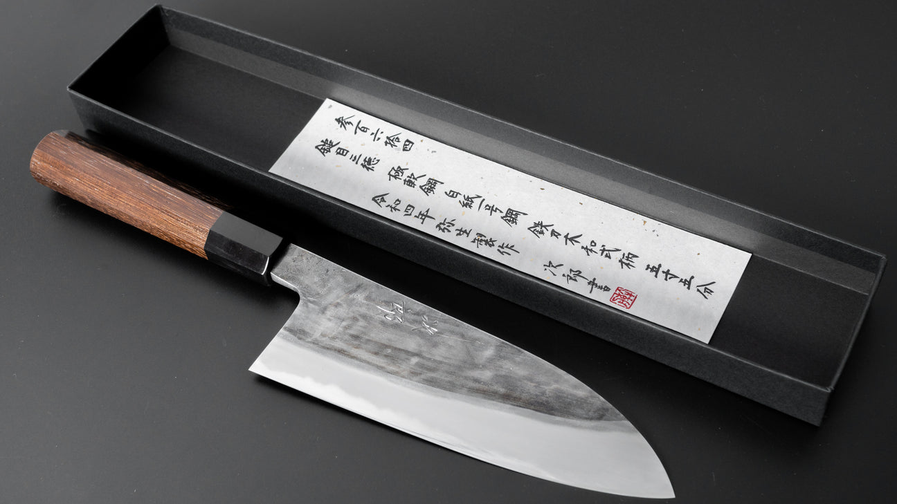 Jiro Tsuchime Wa Santoku 165 mm Taihei Tagayasan-handvat (#364)