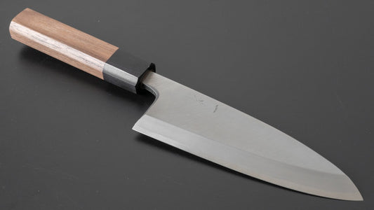 Hitohira Kikuchiyo Manzo White #3 Deba 150mm Walnut Handle with Saya