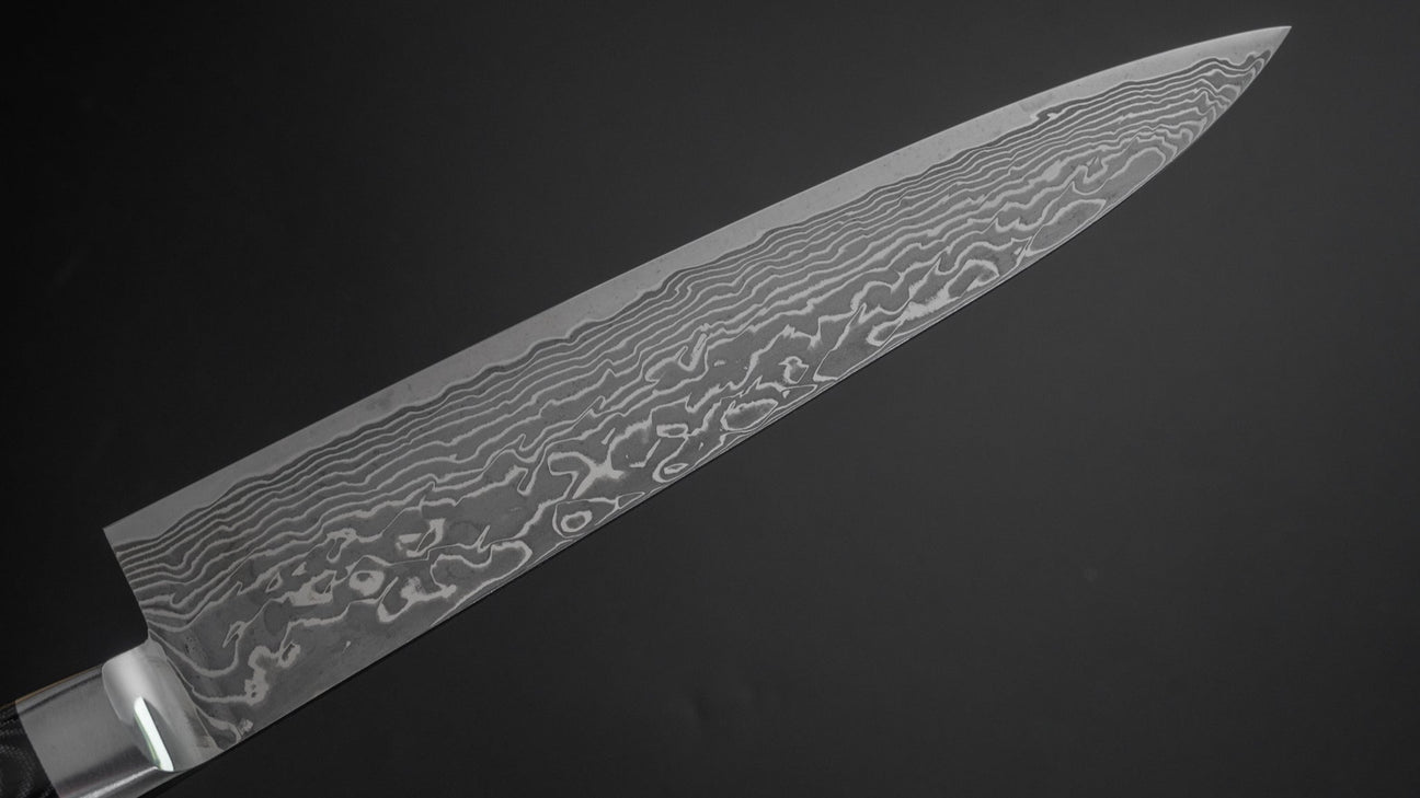 Hitohira FJ SG2 Nickel Damascus Petty 150mm Linen Micarta Handle