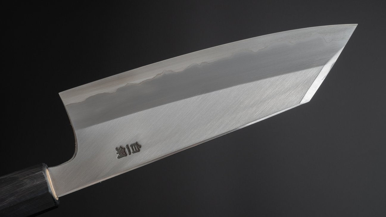 Hitohira Togashi White #1 Stainless Clad Bunka 180mm Ho Wood Handle