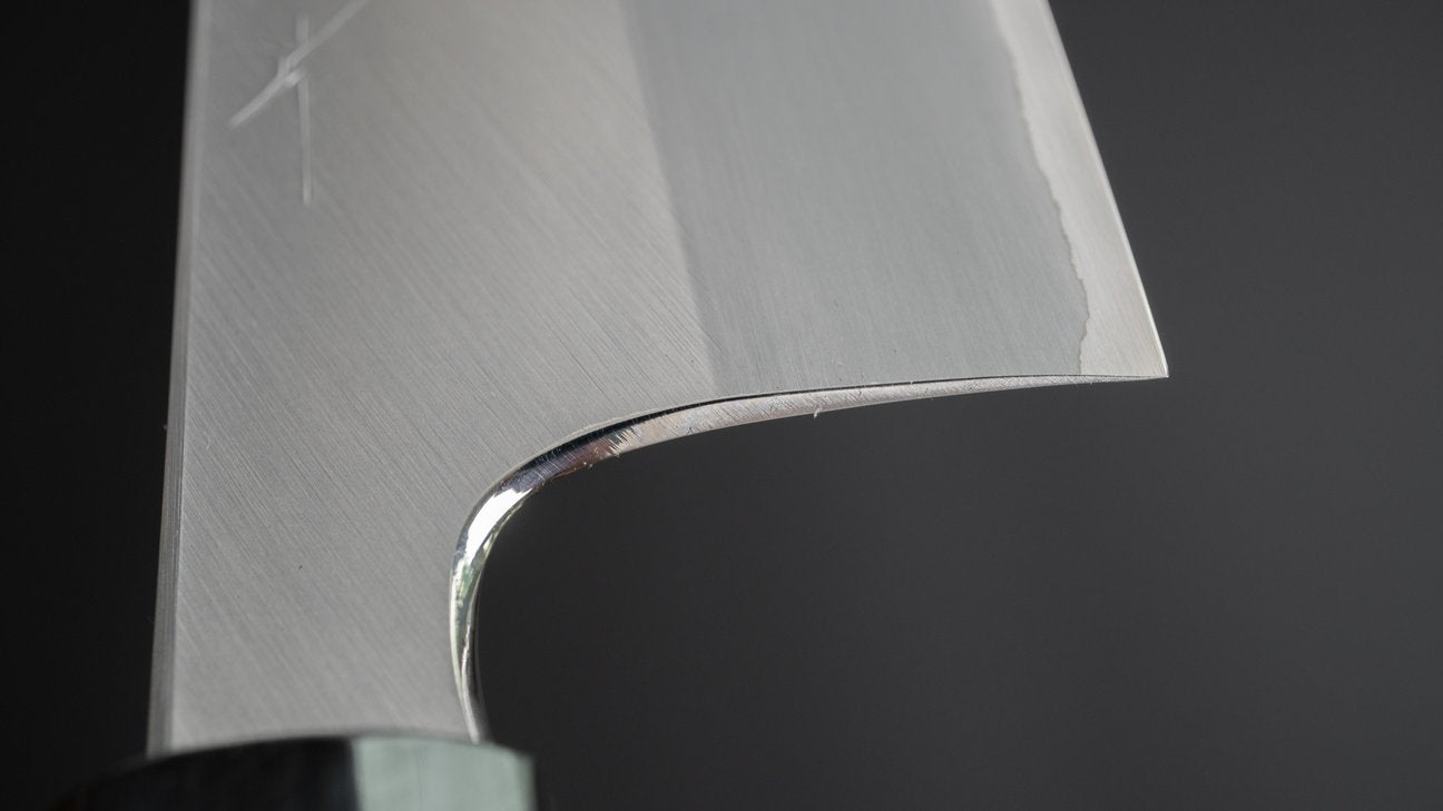 Hitohira Togashi White #1 Stainless Clad Bunka 180mm Ho Wood Handle