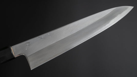 Hitohira Kikuchiyo Ren Blue #2 Gyuto 210 mm Ho houten handvat