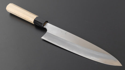 Hitohira Togashi Wit #1 Roestvrij bekleed Gyuto 210 mm Ho houten handvat