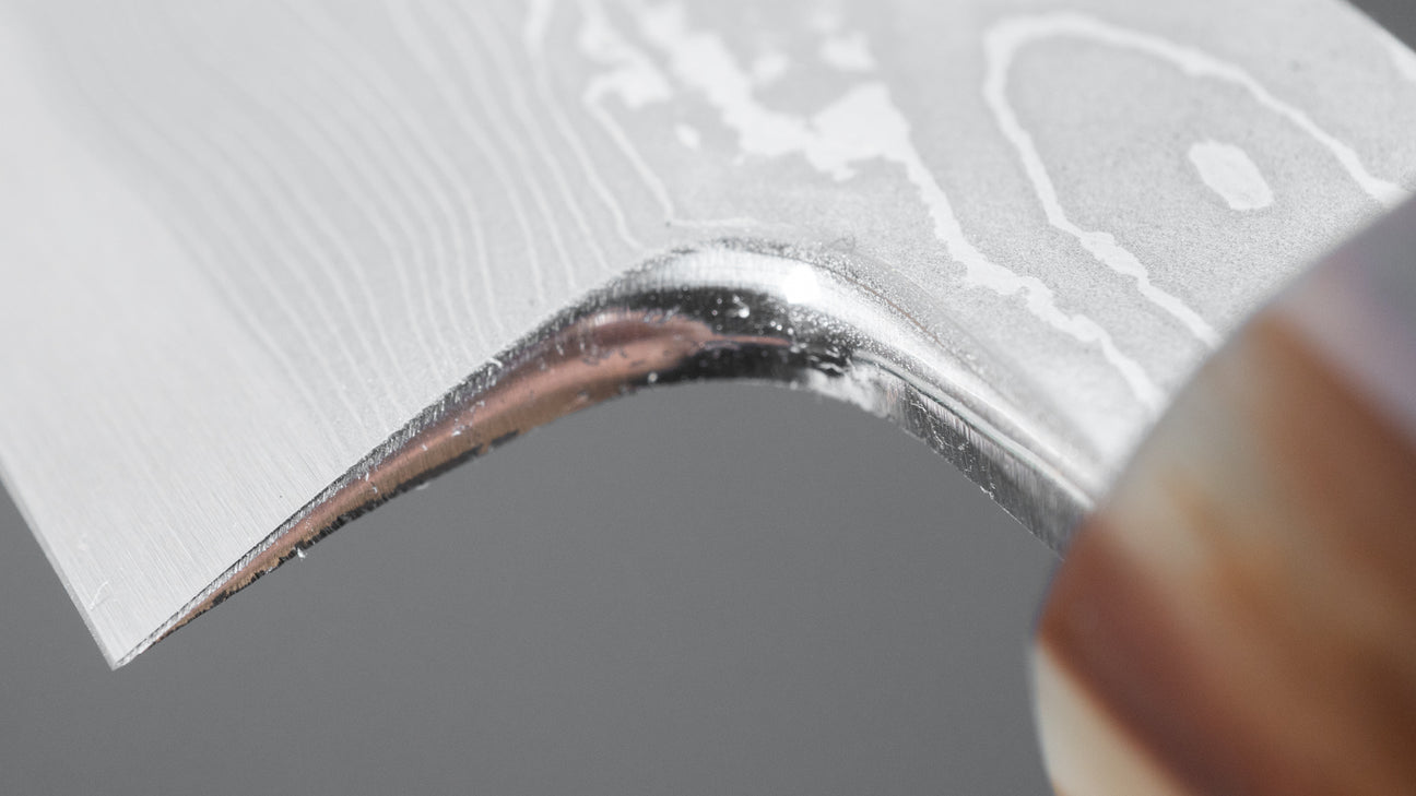 Hitohira Tanaka Manzo Blue #1 Damascus Left-Handed Kiritsuke Yanagiba 270mm Ebony Handle (Saya)