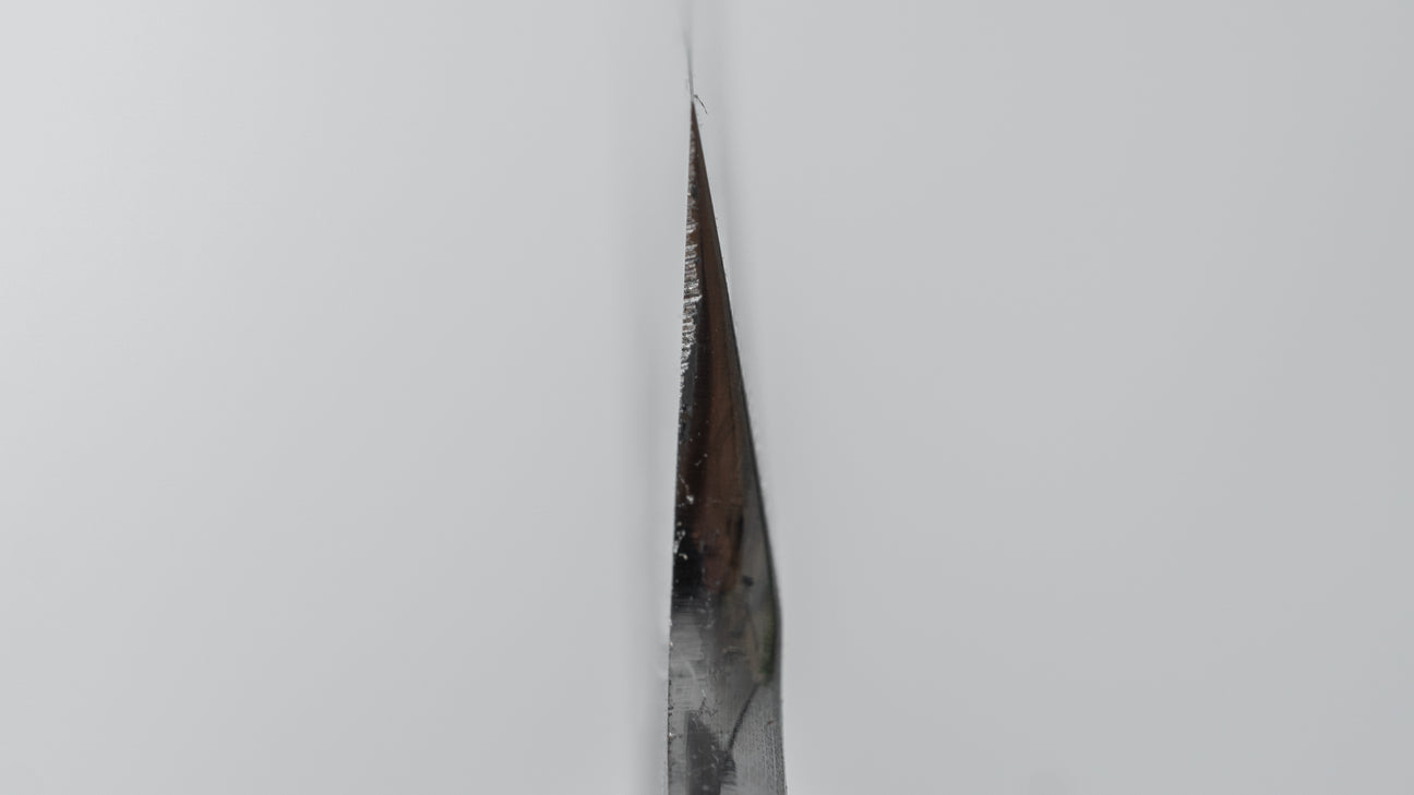 Hitohira Tanaka Manzo Blue #1 Damascus Left-Handed Kiritsuke Yanagiba 270mm Ebony Handle (Saya)