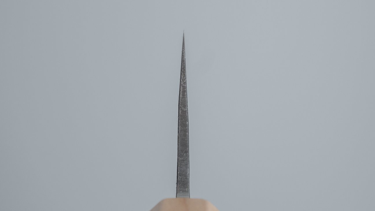 Hitohira TD Blue #2 Stainless Clad Kurouchi Santoku 165mm Walnut Handle