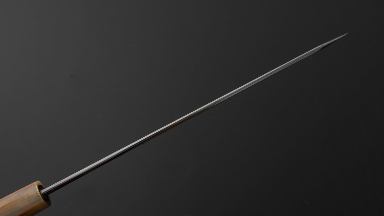 Hitohira Tanaka Mosuke Blue #1 Kiritsuke 240 mm ebbenhouten handvat spiegel gepolijst met Saya