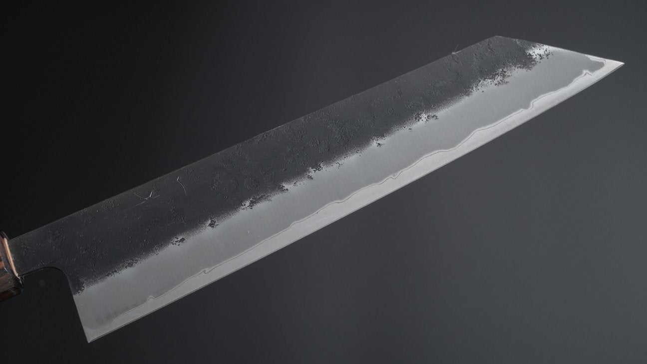 Hitohira Futana SB Kuro Nashiji Kiritsuke Gyuto 210 mm kersenhouten handvat 